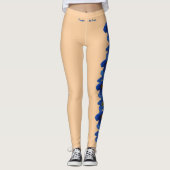 Peach alaska State Flower Vergeet me Nots Leggings (Voorkant)