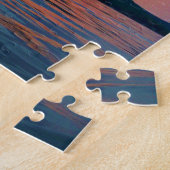 Peach and Blue Sunset op het bergmeer Legpuzzel (Zijkant)