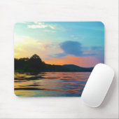 Peach and Blue Sunset op het bergmeer Muismat (Met muis)