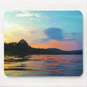 Peach and Blue Sunset op het bergmeer Muismat