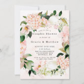 Peach and Cream Hydrangeas Couples Shower Invites (Voorkant)