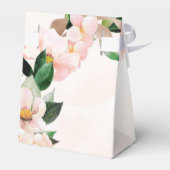 Peach and Cream Hydrangeas Wedding Favor Box Bedankdoosjes (Achterkant)