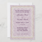 Peach and Lavender Roos Weddenschap Kaart (Achterkant)