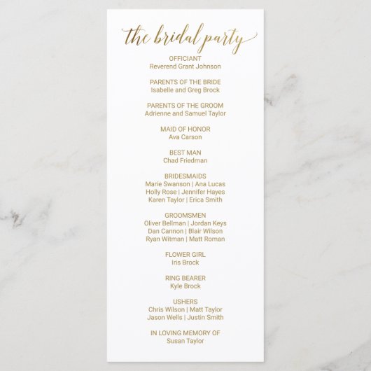 Peach and Pink Peony Flowers Programme de mariage (Dos)