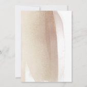 Peach and Terracotta Brush Strokes Minimal Wedding Save The Date (Achterkant)