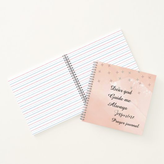 Peach and white personalized prayer journal (Intérieur)