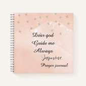 Peach and white personalized prayer journal  notitieboek (Voorkant)