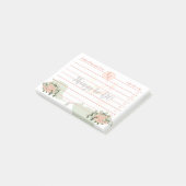 Peach and White Roses Things to DO Post-It Notes (Incliné)