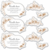 Peach aquarelle fleurs chandelier autocollant (Devant)