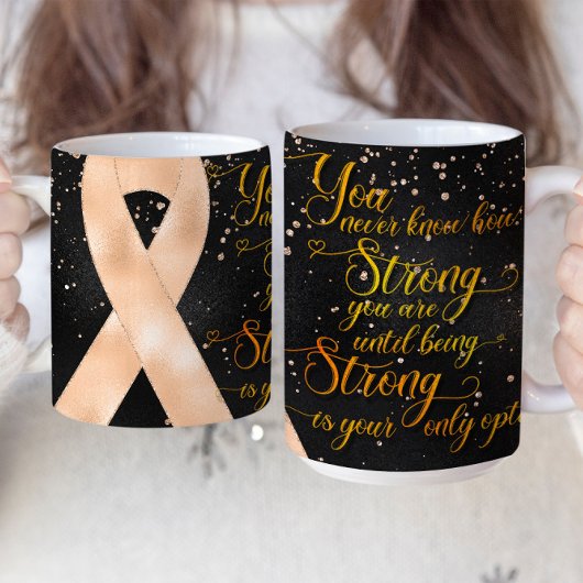 Peach Awareness Ribbon Mok ontwerp