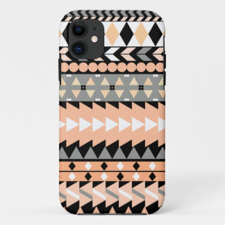 Peach Aztec Black iPhone 11 Hoesje