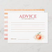 Peach Baby shower advies Kaart (Voorkant / Achterkant)