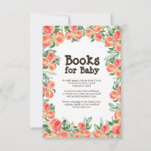 Peach Baby shower Book Request Enclosure Card Kaart (Voorkant)