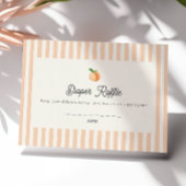 Peach Baby shower Diaper Raffle Enclosure Kaart