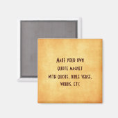 Peach Back met Maak je eigen Quote Magnet Magneet (Voorkant / Achterkant)