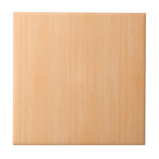 Peach Bamboo wood Grain look Tegeltje (Voorkant)