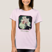 Peach Bearded Iris Flower Personalized T-shirt (Voorkant)