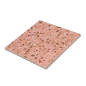 Peach Beige Tan Brown Terrazzo Marble Pattern Tegeltje (Zijkant)