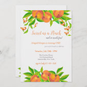 Peach Birthday Party Kaart (Voorkant / Achterkant)