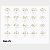 Peach Birthday Party Ronde Sticker (Vel)