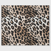 Peach Black Cream Leopard Cadeaupapier (Vlak)