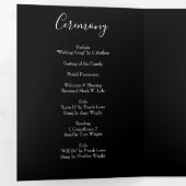 Peach Black Peony Rose Programmes de mariage (Intérieur en premier)