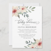 Peach Blossom Baby shower Invitation Kaart (Voorkant)