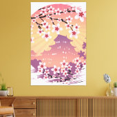 Peach Blossom Canvas Afdruk (Insitu (Woonkamer))