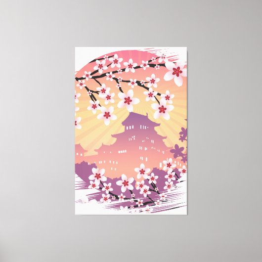Peach Blossom Canvas Afdruk (Voorkant)