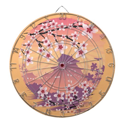 Peach Blossom Dartbord (Voorkant)