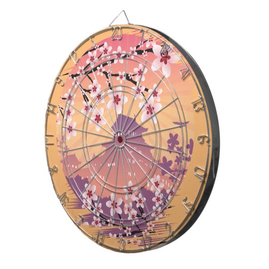 Peach Blossom Dartbord (Voorkant Rechts)