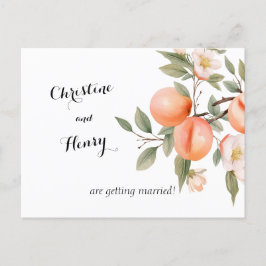 Peach Blossom De datum opslaan Briefkaart