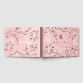 Peach Blossom Double Happiness Chinese bruiloft Gastenboek (Volledig)