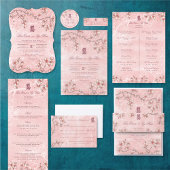 Peach Blossom Double Happiness Chinese bruiloft Kaart