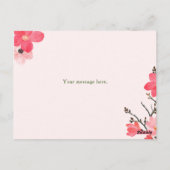 Peach Blossom Joyeux Carte photo de la fête des mè (Dos)