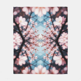 Peach Blossom Kaleidoscope Fleece Deken