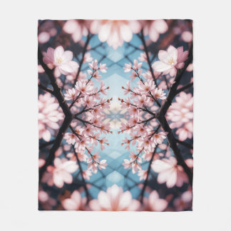 Peach Blossom Kaleidoscope Fleece Deken