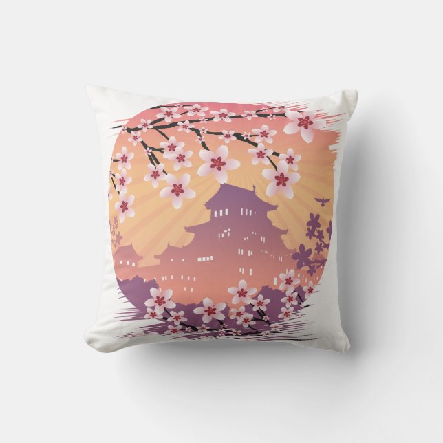 Peach Blossom Kussen (Voorkant)