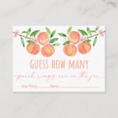 Peach Blossom Verjaardag Raad hoeveel spel Informatiekaartje (Voorkant)
