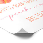 Peach Blossom Verjaardag Raad hoeveel spel Poster (Hoek)