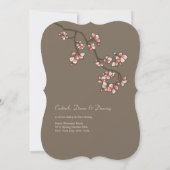 Peach Blossoms Sakura Mariage chinois Invitation (Dos)