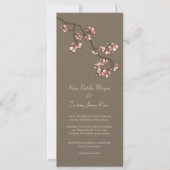 Peach Blossoms Sakura Mariage chinois Invitation (Devant)