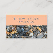 Peach Blue Beach Rocks Visitekaartje (Voorkant)