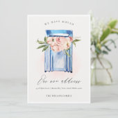 Peach Blue Floral Mailbox We hebben Kaart verplaat (Staand voorkant)