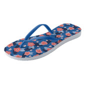 Peach & Blue Floral Teenslippers (Schuin)