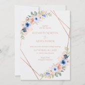 Peach Blue Wedding Collection Kaart (Voorkant)