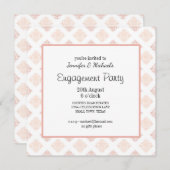 Peach Blush Damask Engagement Party (Voorkant / Achterkant)