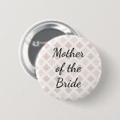 Peach Blush Damask Moeder of the Bride Ronde Button 5,7 Cm (Voorkant /achterkant)