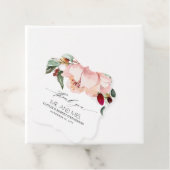 Peach Blush en Bourgondische bruiloft dank u Bedankjes Labels (In situ)