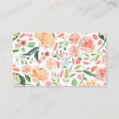 Peach blush fille baby shower cartes de tombola de (Dos)